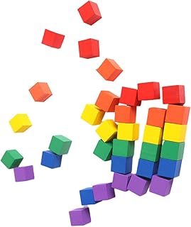 Toyvian 100 Pçs Cubo De Artesanato DIY Cubo De Madeira Artesanato Blocos De Cubo Caixa De Árvore De Lótus Alunos Bambu Pequeno Cubo De Madeira Bloco Quadrado De Madeira Pequeno Bloco