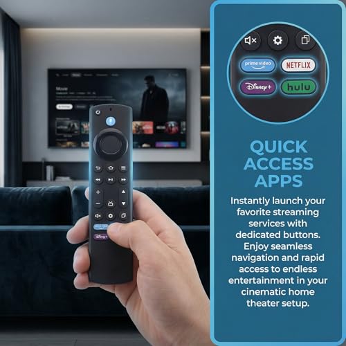 Image of Replacement Voice Remote Fit for Insignia NS-24F201NA23,NS-32F201NA23,NS-42F201NA23,NS-43F301NA25,NS-50F301NA24,NS-65F301NA23,Compatible with AMZ Fire Series,Toshiba,Pioneer,Echo-Show 15 inch to 21 inch