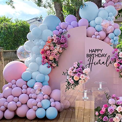 Image of ITAF Blue & Purple Pastel Balloons For Birthday /Anniversary /Engagement /Wedding /Baby Shower /Farewell /Any Special Event Theme Party Decoration - Pack of 50