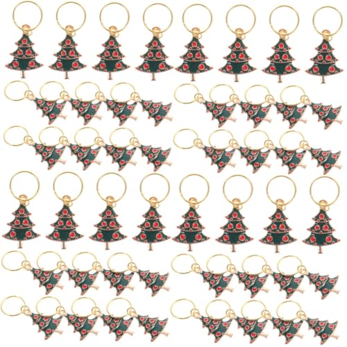 Breloques de Noël pour verres à vin Cabilock en alliage métallique pour table de fête