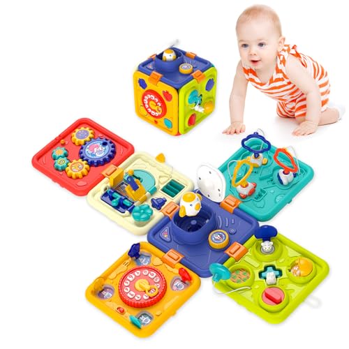 Image of WIIBAAHO Toys for 1 2 Year Old Boy Montessori Busy Board Educational Learning Toddler Toys One Year Old Boy and Girl Gifts