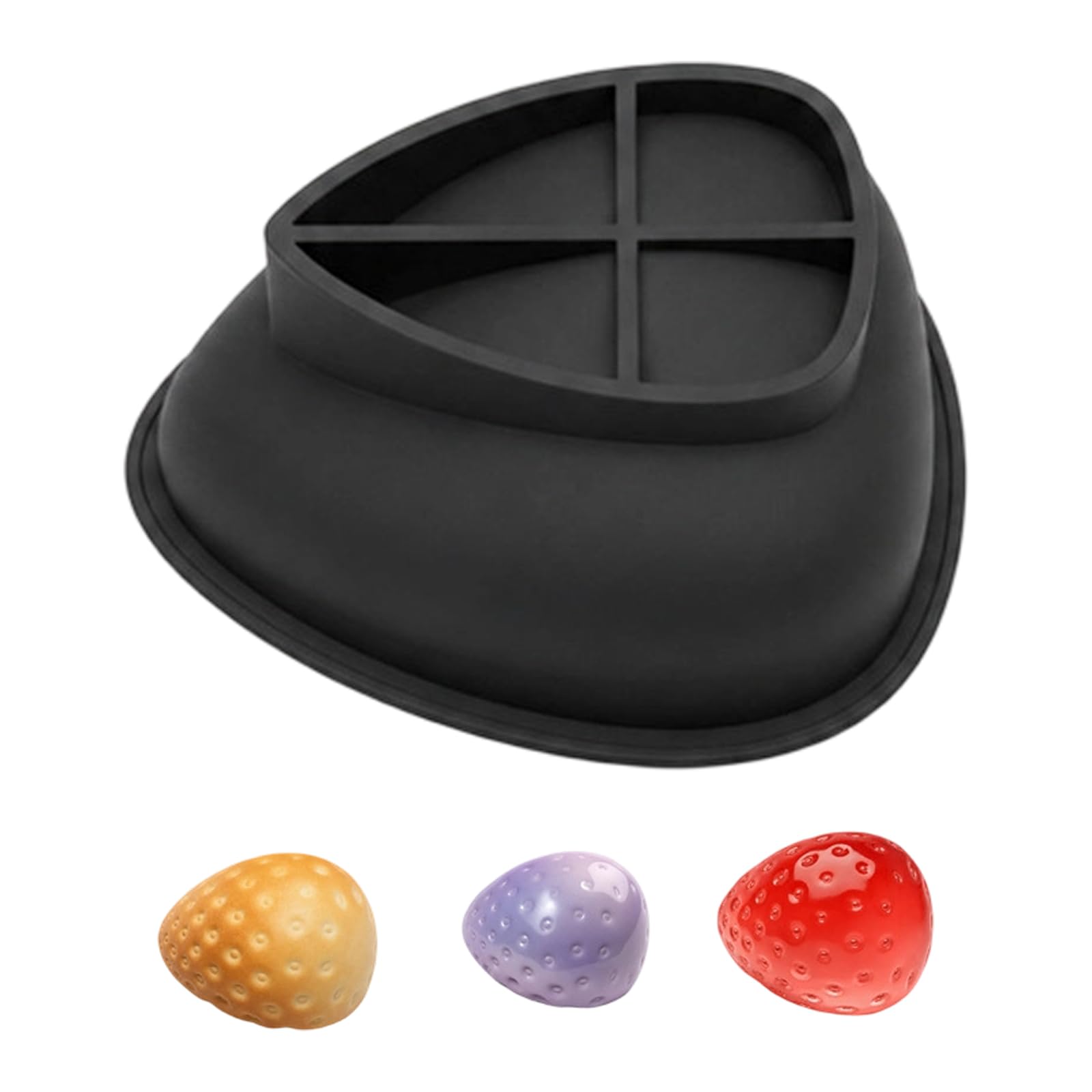 Tsophreniq Strawberry Shape Mousses Cake Molds Food Grade Silicone Chocolate Dessert Baking Family Gathering Bakeware Food Grade Silicone Dessert Mold