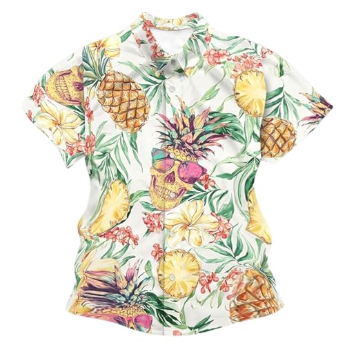 Camisa Informal Estampada de Verano para Hombre con diseño único Elegante y Corte Relajado Transpirable para Uso Diario Exterior (Khaki, S) c51