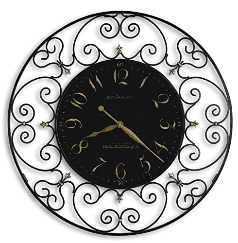 Howard Miller Joline Oversized Gallery Wall Clock 625-367 – Black Iron With Quartz Movement #TOP11