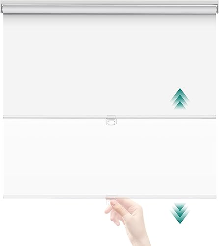 Sulugood Persianas opacas sin cordones para ventana, cortadas a medida, de fácil instalación, protección UV, ahorro de energía, para dormitorio,