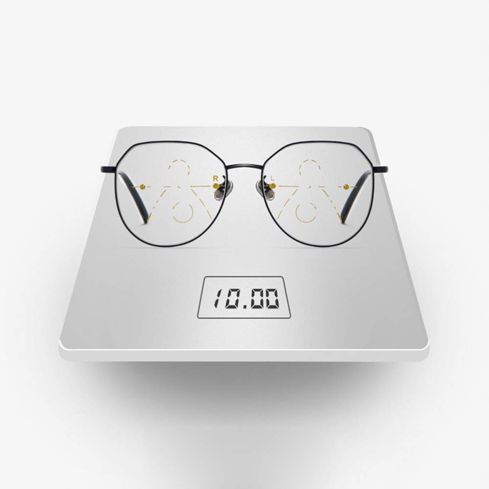 MANG Gafas De Lectura Multifoco Progresivas con Zoom Inteligente Gafas De Aumento Fotocromáticas De Transición Lectores De Computadora con Bloqueo De Luz Azul Gafas para Hombres/Mujeres