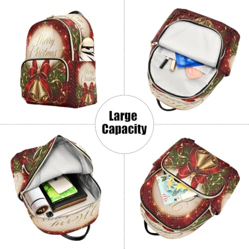 Image of ALAZA Merry Christmas Bell Women Backpack Purse 7.5L