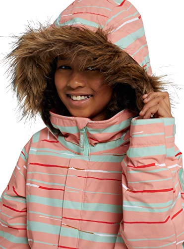 Burton Jaqueta Bennett para meninas, estampa de dália rosa, grande