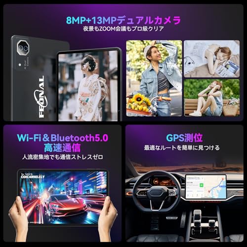 undefined 【豪華セット版】タブレット12インチ-Android 15-タブレット-G99-高性能CPU 2K IPS大画面 AI機能 8000mAh+PD18W 急速充電-アンドロイド15-タブレッ ト-Widevine L1対応-16GB+256GB+1TB 13MP+8MPカメラ GMS/5G WiFi/BT5.0/GPS/FM/OTG/無線投影/分割画面/日本語説明書(グレー) の商品画像 7
