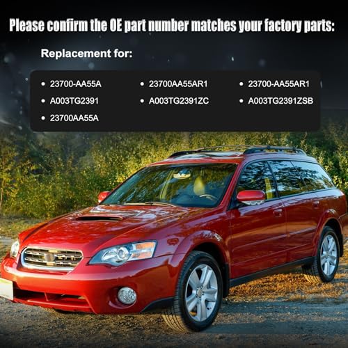 Alternator Compatible with Legacy 2005-2009, Outback 2005-2009, Alternator replacement for 23700-AA55A, 23700AA55AR1, 23700-AA55AR1, A003TG2391, A003TG2391ZC, A003TG2391ZSB, 23700AA55A