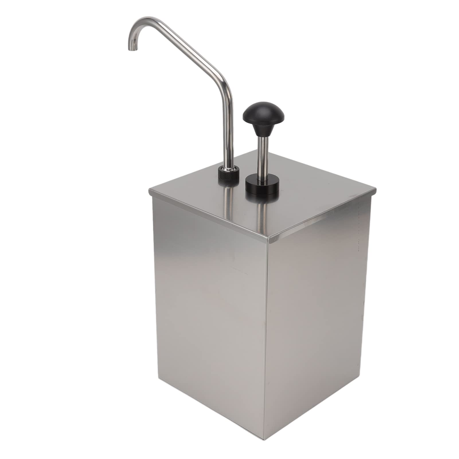 Generic Station de Distribution de Pompe à Condiments 4L, Facile à Nettoyer, Pompe à Sirop à Pression Manuelle pour Sauces avec Matériau en Acier Inoxydable de qualité Alimentaire