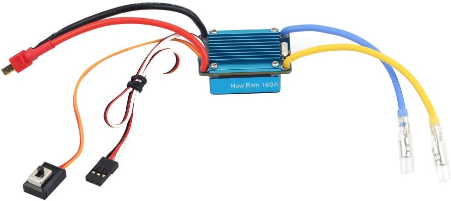 3S 160A Brushed ESC With 5V 1A BEC T Plug For 1/12 (Or Lager) RC Car