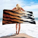 Toallas De Playa con Estampado De Leopardo, Toallas De Baño De Microfibra Súper Absorbente De Secado Rápido, Toallas Multifuncionales, Colchonetas De Playa, Toallas De Piscina 75 * 150cm