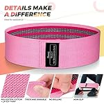 Bundle Set of 8 Resistance Bands for Workout, 5 Latex Exercise Bands and 3 Fabric Booty Bands with 2 Portable Bags - Image 4