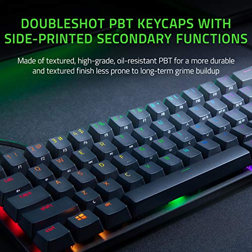 Razer Huntsman Mini 60% Gaming Keyboard: Fast Keyboard Switches - Clicky Optical Switches - Chroma RGB Lighting - PBT Keycaps - Onboard Memory - Razer Snap Tap - Black by Razer - Image 3