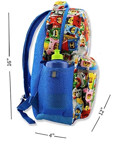 Lego Mochila escolar para meninos e meninas da Minifigures de 40,64 cm, Lego Miniaturas, One Size, C