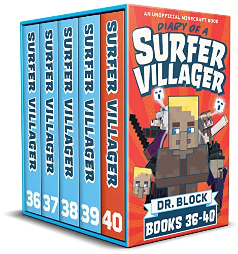 Diary of a Surfer Villager, Books 36-40: A Collection of Unofficial Books for Minecrafters (Complete Diary of Jimmy the Villager Book 8) (English Edition)