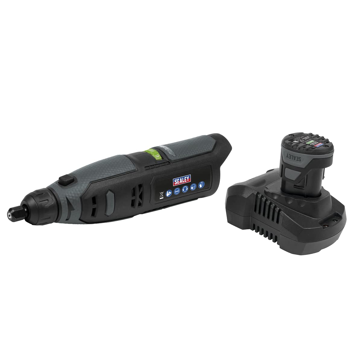 Sealey Sv10.8 Series Cordless Multipurpose Mini Grinder Kit 10.8V 2Ah Cp108vmg 5054630060724