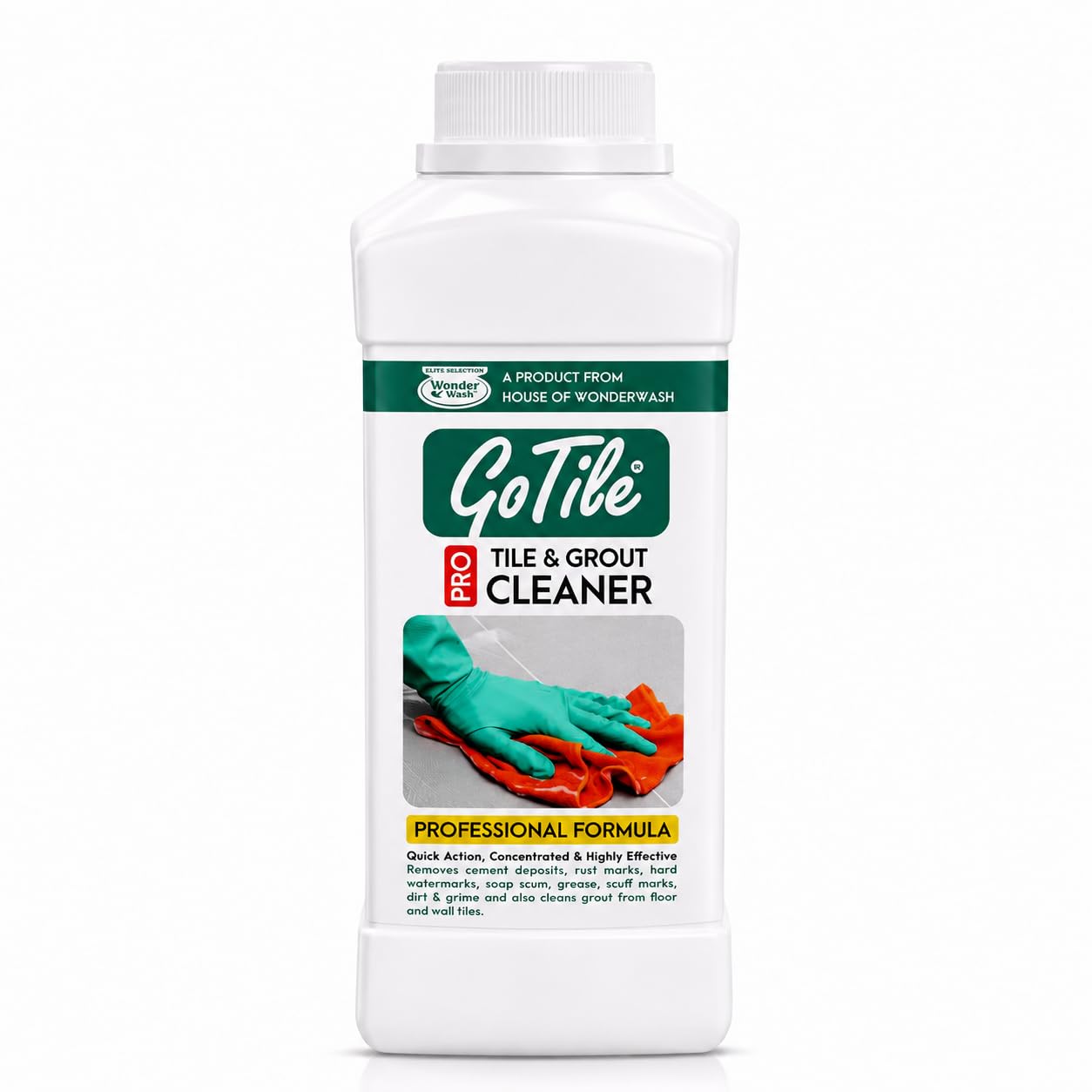 GoTile Pro Tile & Grout Cleaner - 500ml | Trusted by Professionals | Highly Effective & Concentrated Formula | Removes Cem...