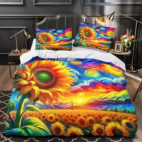 Ensemble de literie microfibre paysage 3D luxe King 220x240 cm - 4