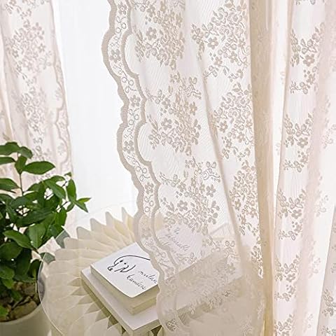 Cortinas de encaje floral YJ YANJUN Cover