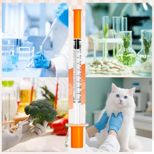 Image of 0.5ml Syringe with Cap, 29G 1 /2 inch 13mm 1 /2cc Syringes, Disposable Individual Package, Pack of 20