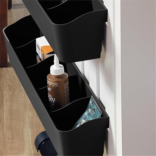 Vista 16 de Sauder Almacenamiento Misceláneo Costura/Carro de Artesanía/Gabinetes de despensa, acabado de roble vintage Cinnamon Cherry,Roble místico,Blanco