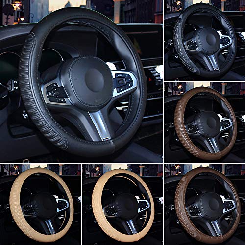 Yaochen Capa de volante de microfibra de couro PU para carros Ajuste universal Protetor automotivo d