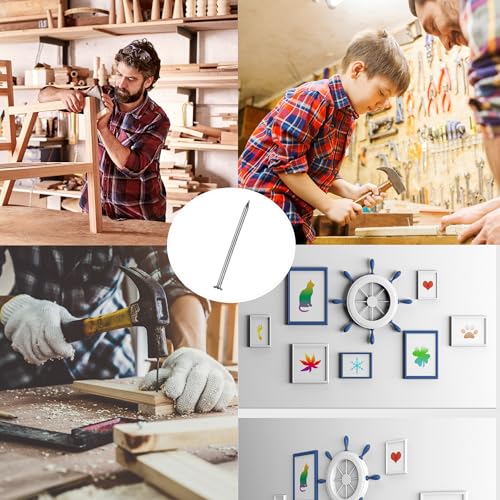 OMOTOOL 304 Edelstahl stahlnägel Set（480 Stück）, Bild hängende Nägel, Wand Nägel Kit, 6 Größen