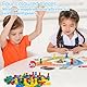 CUVZORA 80 Stück Spielfiguren aus für Brettspiele, Bunte Spielfiguren, mit 5 Würfel aus, Halmakegel Aus, für Desktop Puzzle Spielzeug (Rot, Gelb, Blau, Grün)