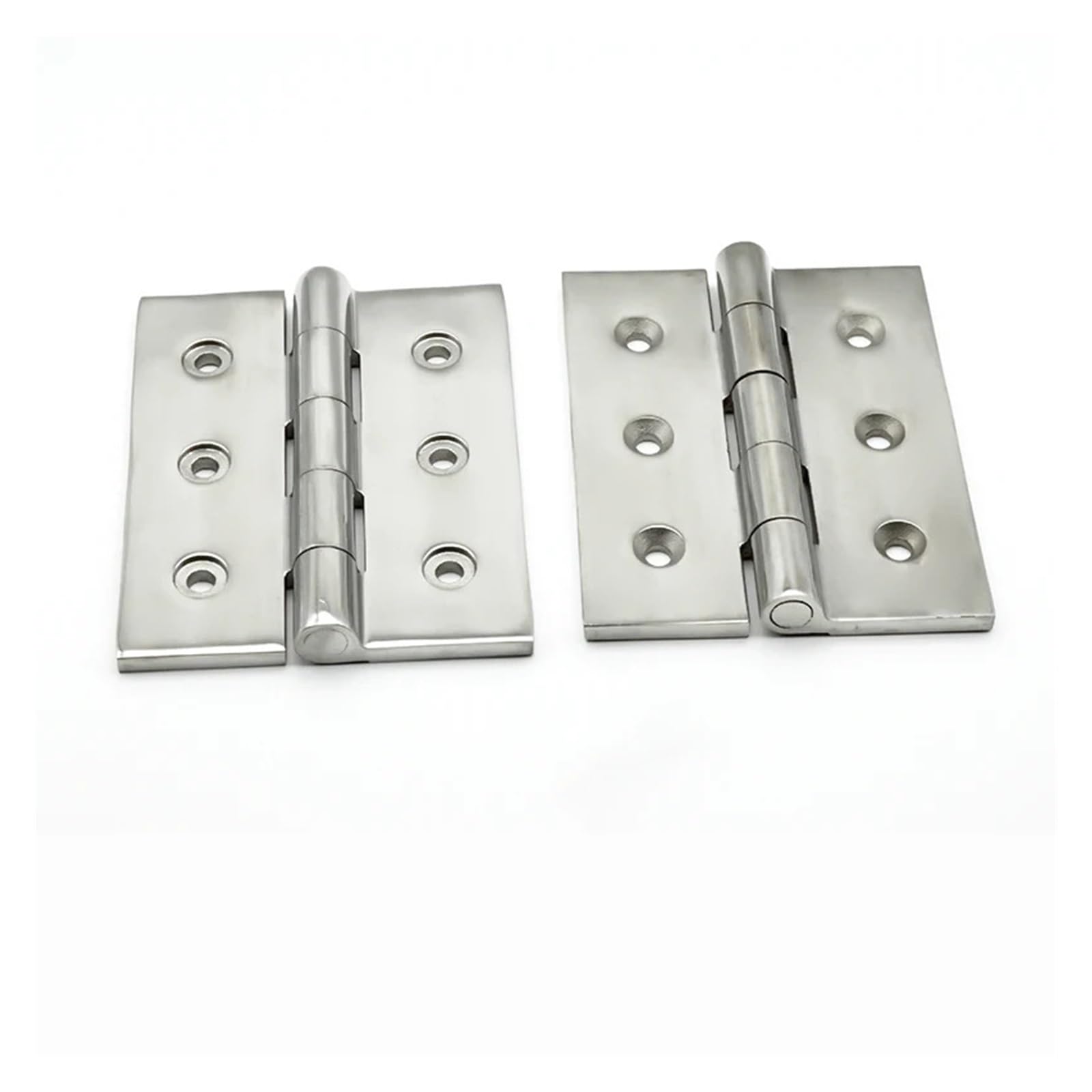 1 Stück verdicktes Flachscharnier aus Edelstahl 304, Flachscharnier for elektrische Schranktüren, Klappscharnier mit Lastaufnahmemittel CL064(Step Holes)