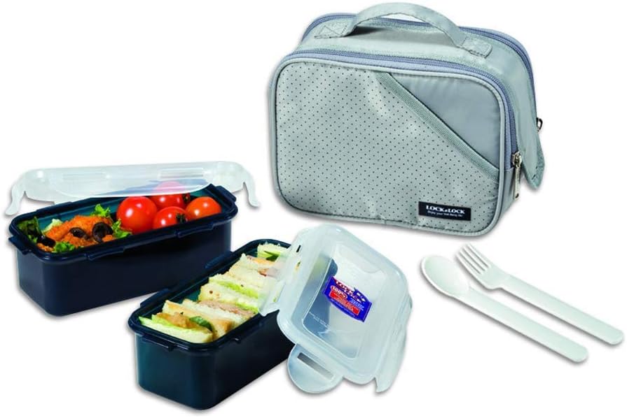 LocknLock Red Insulated Lunch Bag, Meal Holder