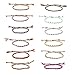 Niaciswe 12 Pièce Bracelet D'amitié Bracelet Multi-Brins Tissé Bracelets Fille D'amitié Tressés Manuel Tressé Bracelet D'amitié Colorés avec Cordon Réglable pour Mains et Chevilles Multicolore