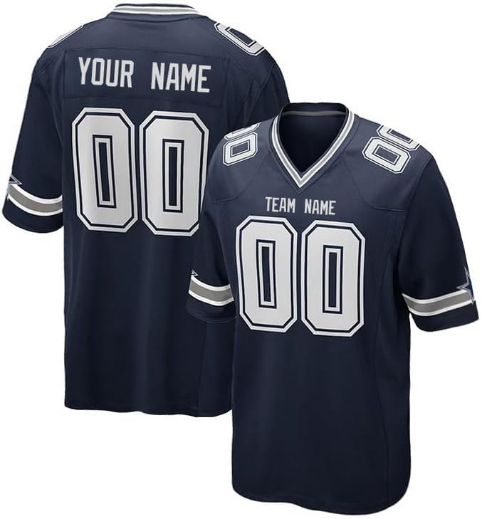 Custom Football Jerseys Personalized Team Name Number Stitched Printed American Shirts for Women Men Kids - Image 5