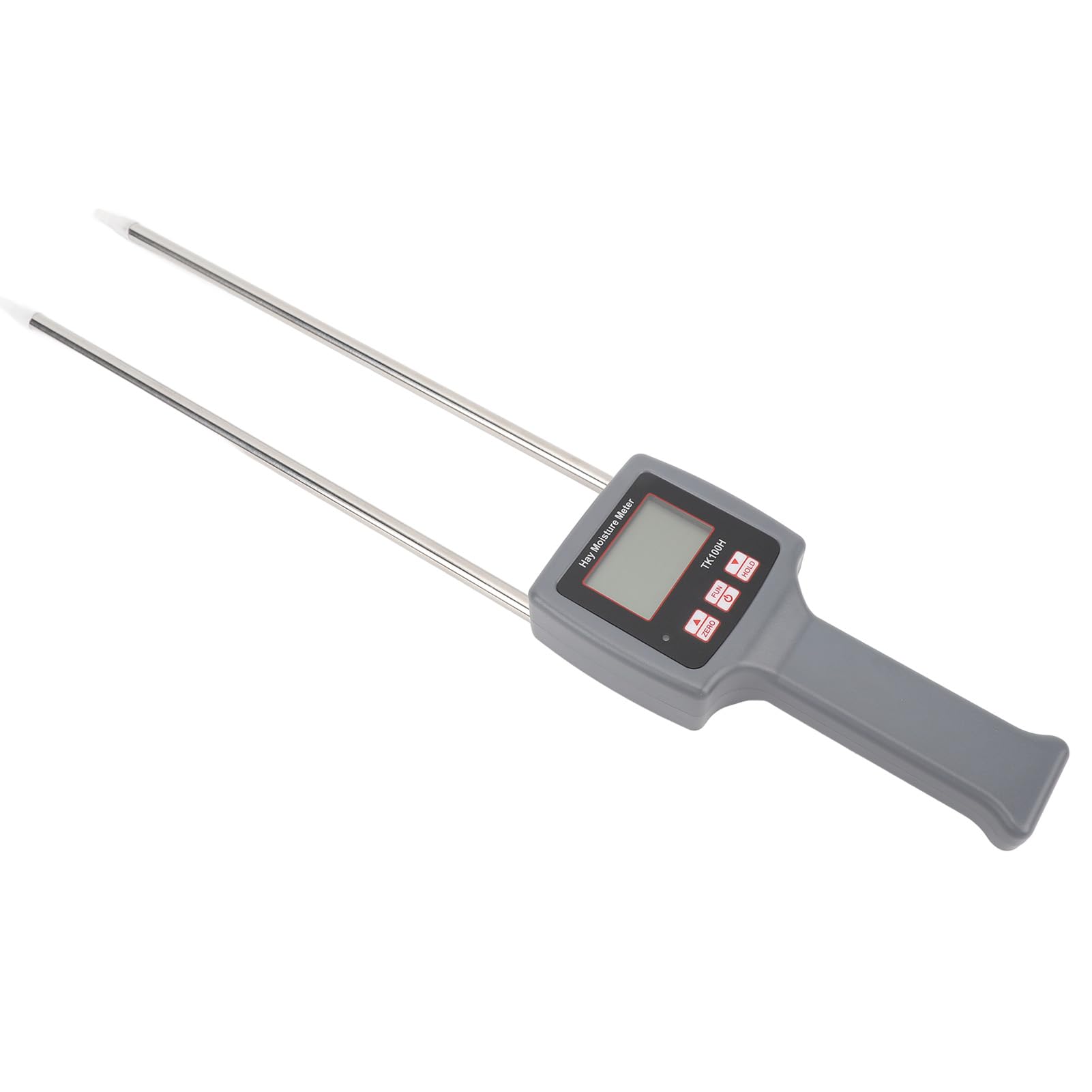 VBESTLIFE Medidor de Humedad de Heno, Probador de Humedad Portátil 0-80%, Hidrómetro para Pasto de Paja de Alfalfa Forraje, Monitor de Almacenamiento Digital para Agricultores, LCD Retroiluminada,