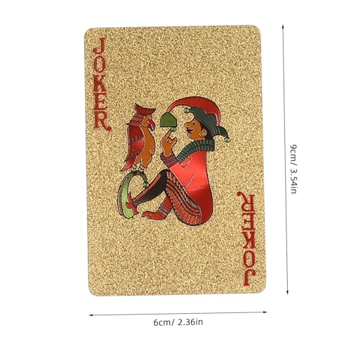 Beaupretty Pokerkarten Goldfolie Für Party Und Festival Wasserfestes Kunststoffspielkartenset Mit Goldenem Drachenmotiv Robuste Triktrequisiten Für Familien Und Freunde – Bild 3