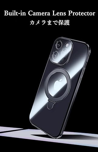 Miniatura 6 de Funda magnética para iPhone 15 Pro Max compatible con Magsafe Ring Stand Protector de pantalla Protector de lente de cámara 360 Funda protectora de