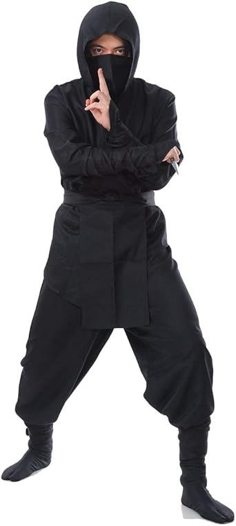 Amazon Co Jp Monoii 本格 忍者 コスプレ ハロウィン ニンジャ コスチューム にんじゃ 黒装束 衣装 和装 仮装 D059 ホビー