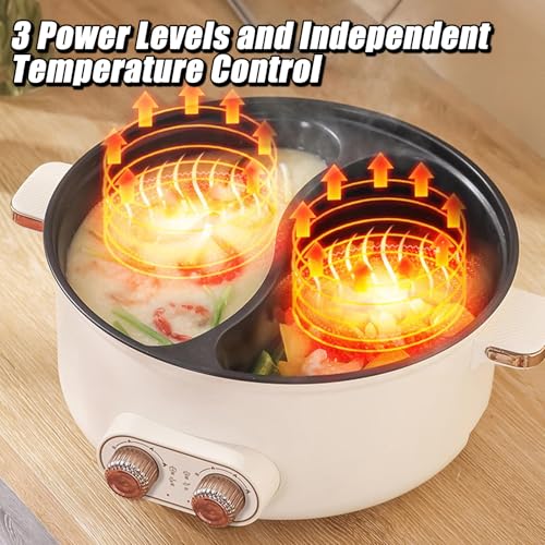 Marmite électrique hot pot à double compartiment pour satisfaire tous les goûts