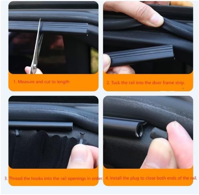 Rideaux voiture pour Honda Element 2003-2011 | Pare-soleil rétractable 4 pièces - 6
