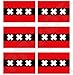 Produktbild AMSTERDAM Flagge Niederlande, Nederland Niederländische Flagge 40mm Mobile, Handy Vinyl Mini Aufkleber, Abziehbilder x6 Stickers