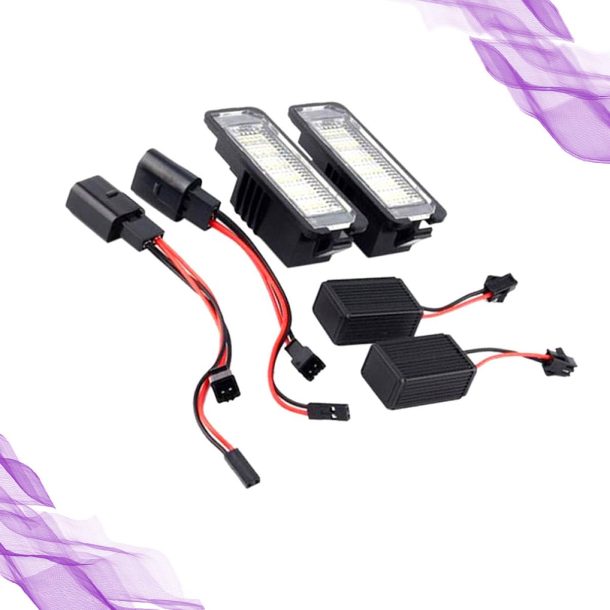 PartyKindom 12pezzi Targa Led Per Auto Di Facile Installazione Luce Omogenea e Brillante Compatibile Con Golf e Risparmio Energetico e Basso Consumo
