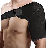 ❤ NEOPRENO TRANSPIRABLE: Materiales de neopreno altamente elásticos y transpirables para un soporte suave, calidez y confort calmantes para el hombro, un peso más ligero ayuda a aliviar el dolor causado por los hombros o las cepas.