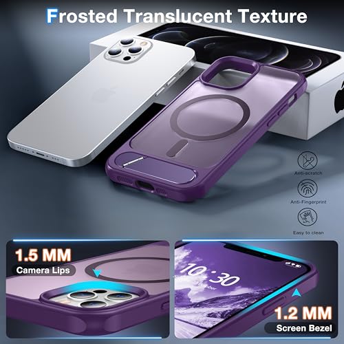 Support magnétique iPhone 12 Pro Max résistant aux chocs violet - 6