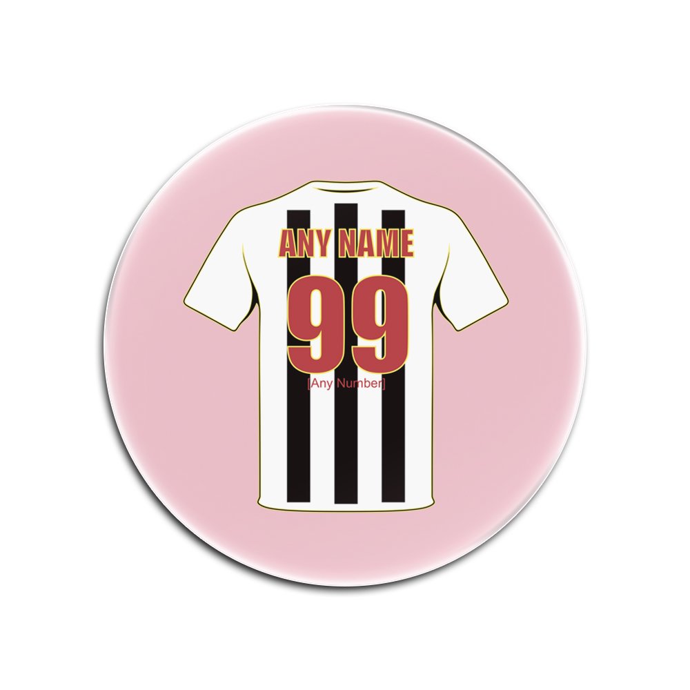 Dessous de verre foot St Miroir verre personnalisé rose football