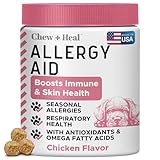 Dog Allergy Chews - 90 Delicious Soft Chew Treats - Anti Itch Allergy Relief for Dogs and Cats - Boosts Immune System, Promotes Skin Health - Seasonal Treatment for Pets - Made in The USA