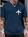 Christian Shirt for Men Let's Pray Cross Tshirt Faith Cross Bible Verse Tee Religious Gift Short Sleeve Tops Blue