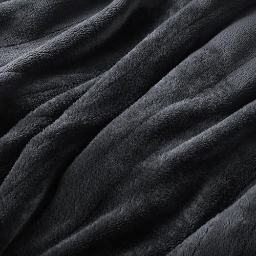 Electric Heated Blanket Throw Size 50" x 60" Heated Throw with 6 Heating Levels & 3 Hours Auto Off, Machine Washable, Dark Gray