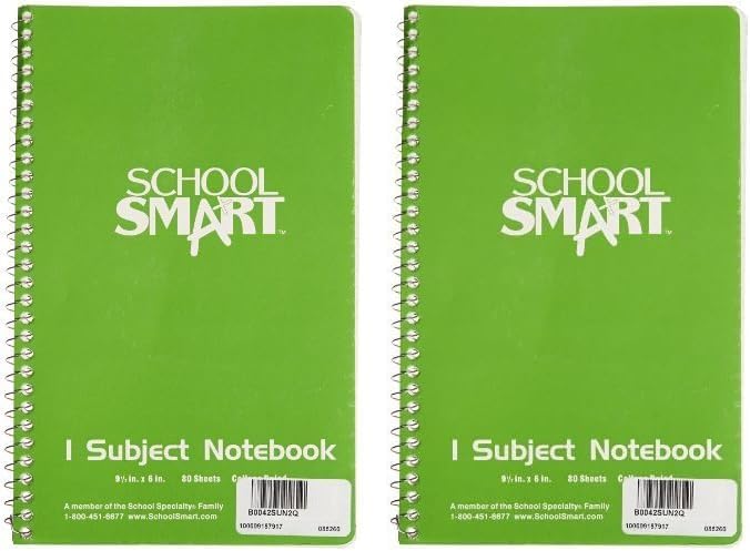 Miniatura 2 de Escuela Smart White espiral Composición Libros, 16lb. Peso, 912" L x 6" W, 80hojas, 932de rayas