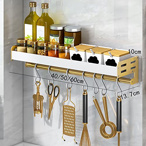 Portaspezie da parete con ganci, elegante nizer da cucina per erbe e asciugamani, perfetto per chef domestici e appassionati di cucina, design salvaspazio